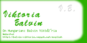 viktoria balvin business card